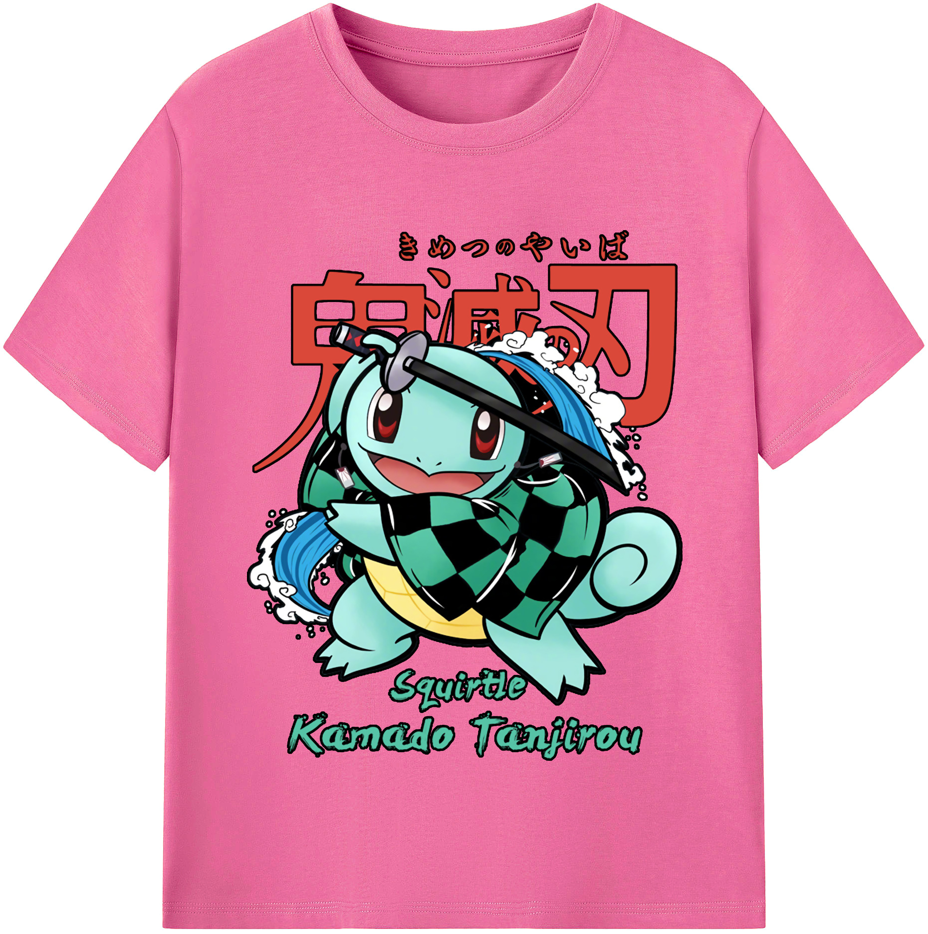（画像用） 鬼滅の刃 竈門 炭治郎／かまど たんじろう Kamado Tanjirou レディースカジュアルプリントTシャツ（綿100％）